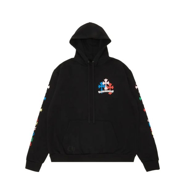 Chrome Hearts Multicolor Cross Hoodie Black