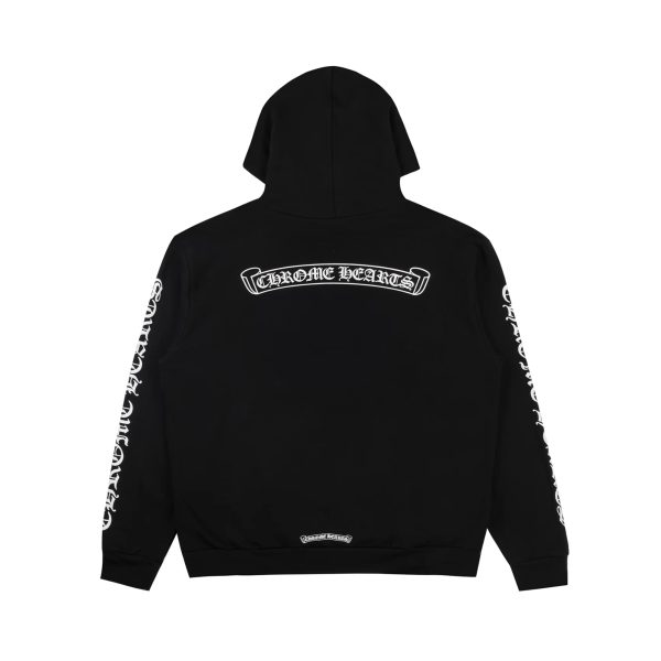 Chrome Hearts Scroll Logo Zip Up Hoodie