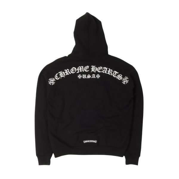 Chrome Hearts USA Shoulder Logo Zip Up Hoodie