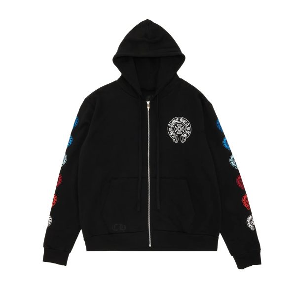 Chrome Hearts Multicolor Horseshoe Zip Up Hoodie