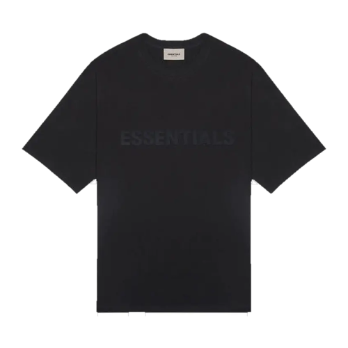 Essentials Front Big Text Shirt in Black