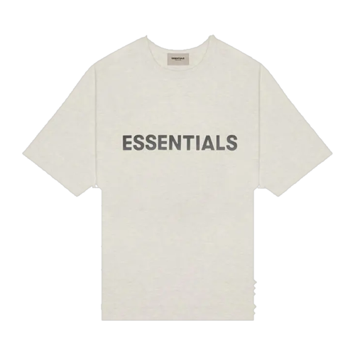 Essentials Front Big Text Shirt in Bone