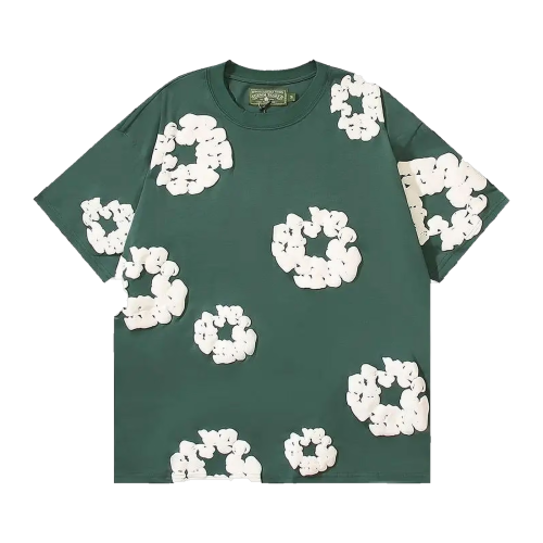 Denim Tears Puff Print Shirt in Forest Green
