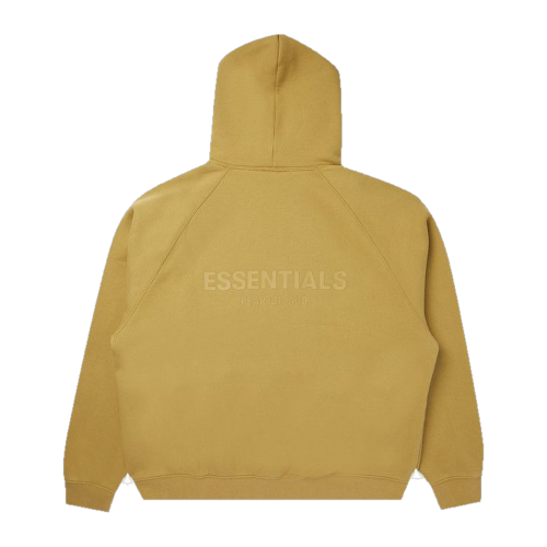 Essentials Back Text Hoodie Multiple Colors in Mustard