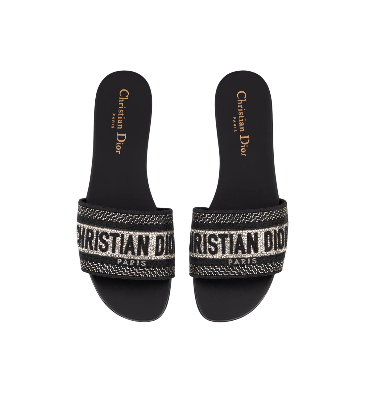 Black Crystal Embroidered