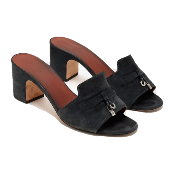 Loro Piana Summer Charms Sandal Heels Multiple Colors in Black