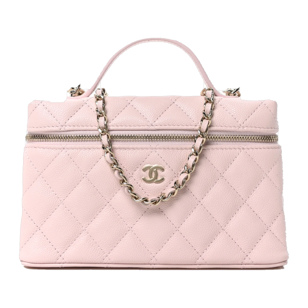 Chanel Caviar Slim Vanity Bag in Bone