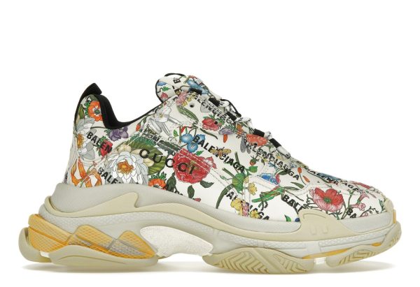 Gucci X Balenciaga The Hacker Project Triple S Flora Print