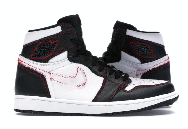 Jordan 1 Retro High Defiant White Black Gym Red